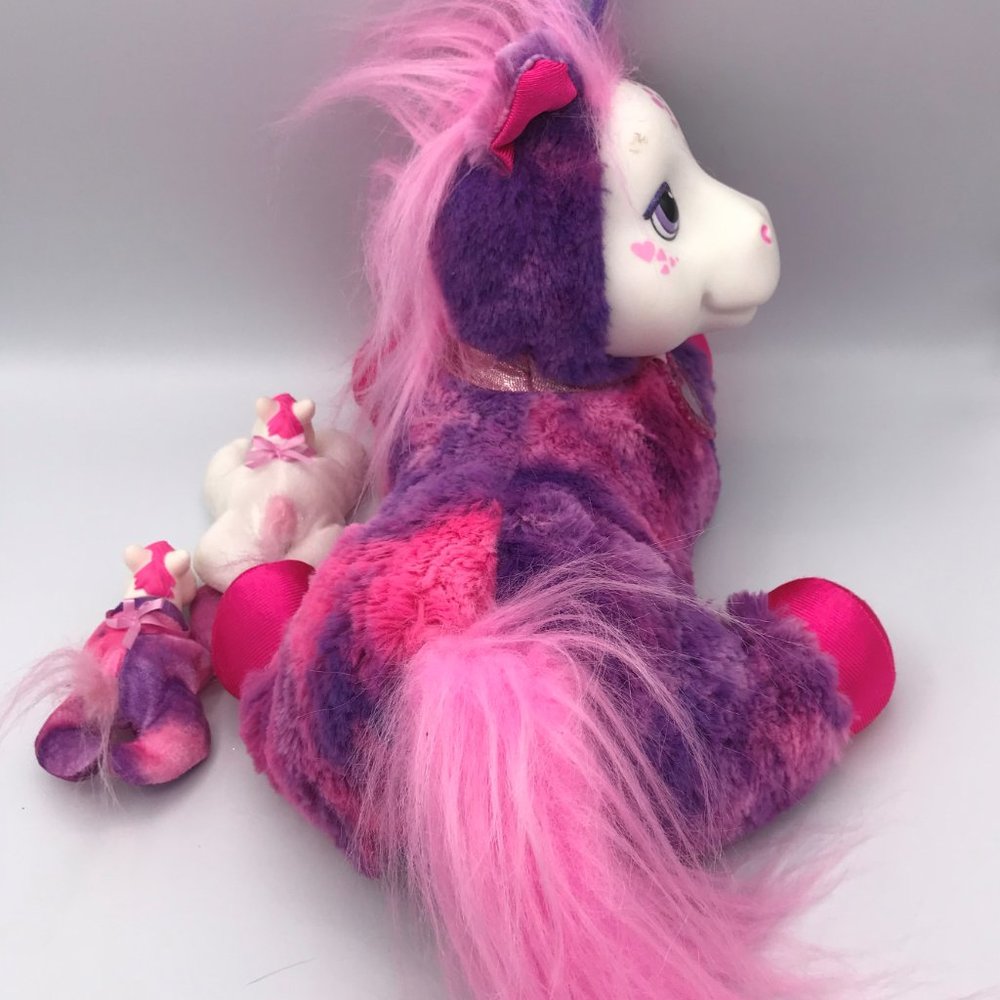Unicorn Surprise Livia Tie Dye Pink Purple Unicorn w/ 2 baby unicorns - Picture 6 of 14